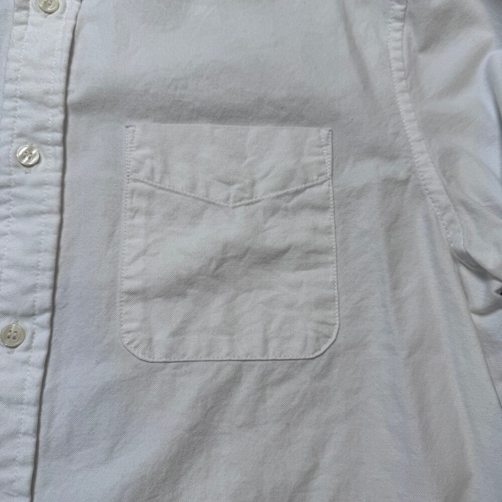 Banana Republic Shirt Mens M White Oxford Standard Fit Cotton Long Sleeve - Picture 4 of 11